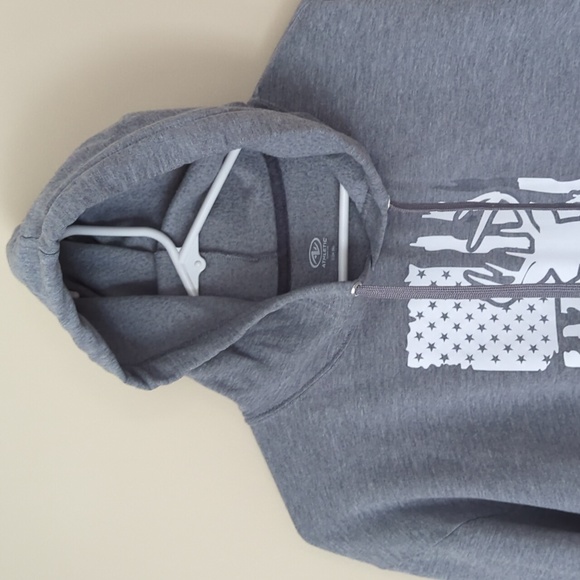 Athletic Works Fleece Heathered Hoodie Lightweight Sweatshirt SMALL Grey - Picture 6 of 16